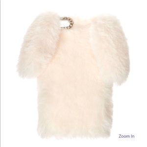 Claire’s faux bunny fur phone case
